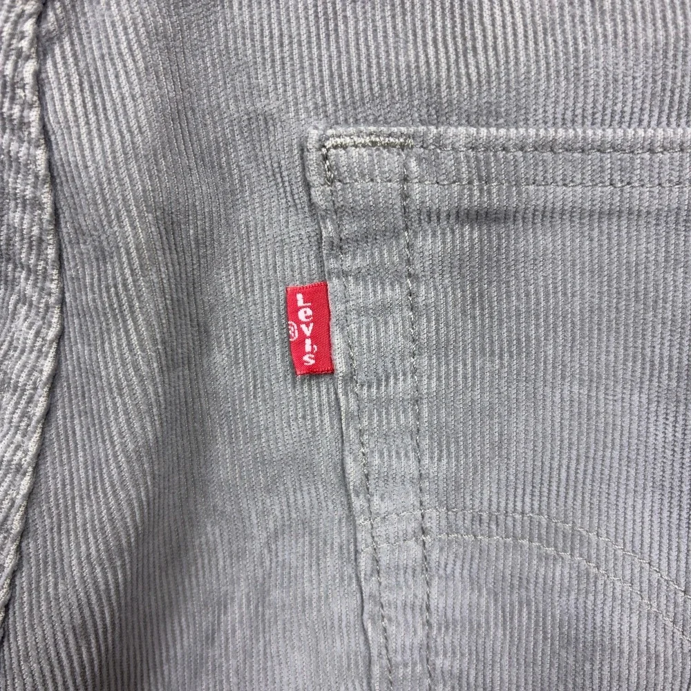 Levi's 505 Pants Mens 38x32 Gray Corduroy Regular Fit Straight Leg Stretch